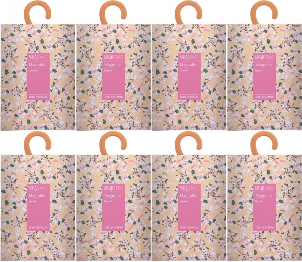 8x Saszetka zapachowa do szafy Mikaromas, magnolia, 100ml
