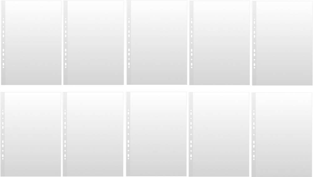 10x koszulka groszkowa Donau, pionowa, A3, 120μm, 1 sztuka, transparentny