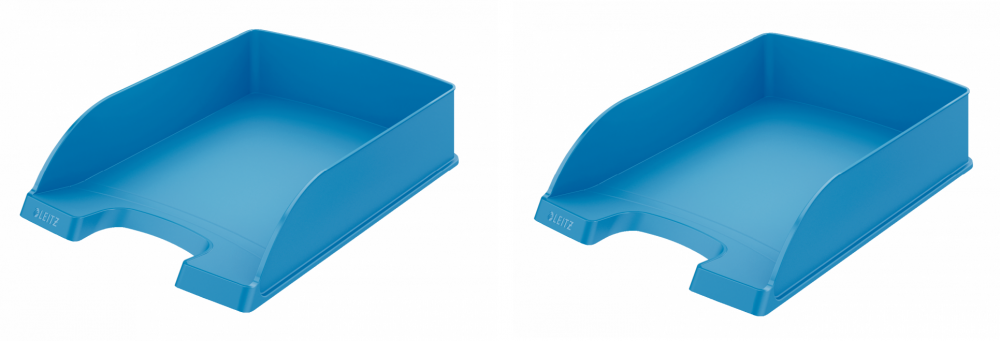 2x Półka na dokumenty Leitz Plus Standard, A4, plastikowa, jasnoniebieski