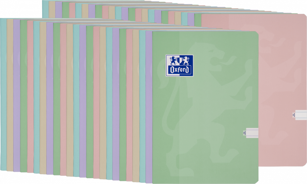 50x Zeszyt w linie Oxford Touch Pastel, A5, miękka oprawa, 32 kartki, mix kolorów pastelowych