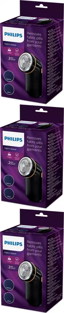 3x Golarka do ubrań Philips GC026/80, czarny