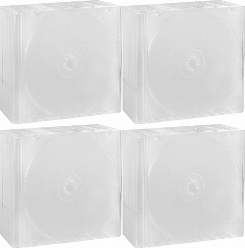 4x Pudełko Omega Slim Case, 5,2mm, 10 sztuk, przezroczysty