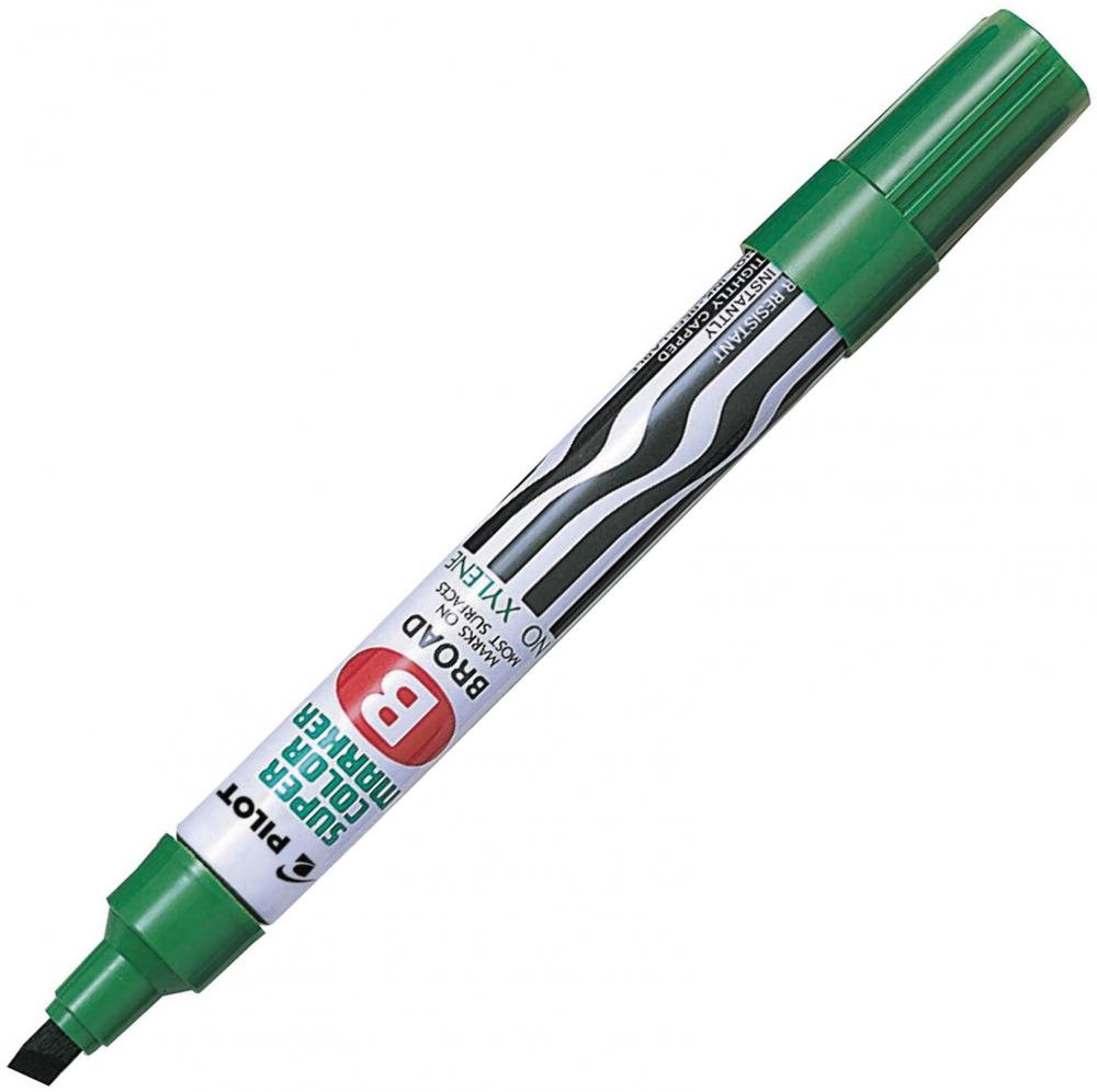 Marker permanentny Pilot SCA-B, ścięta, 4.5mm, zielony