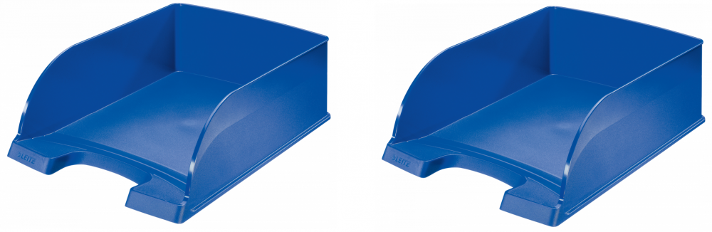 2x Półka na dokumenty Leitz Plus Jumbo, A4, plastikowa, niebieski
