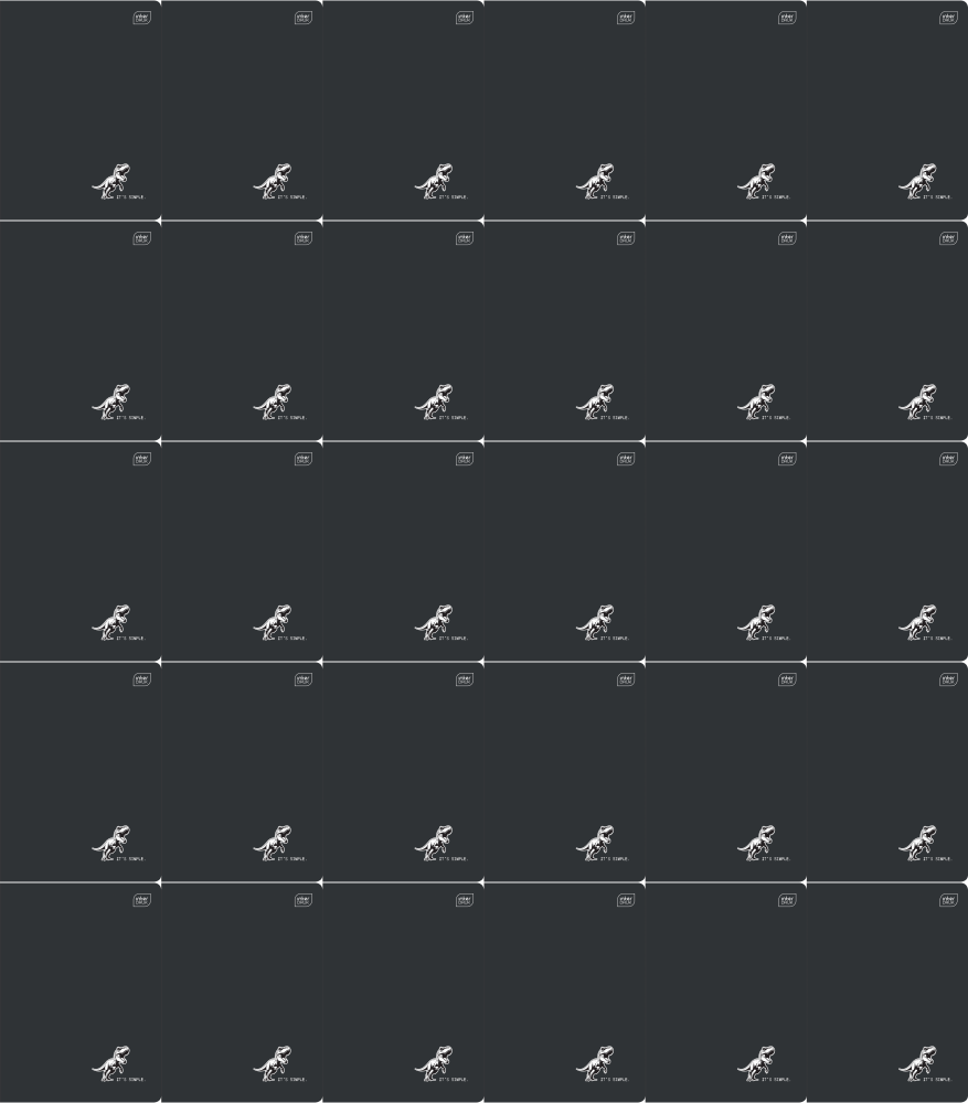 640x Zeszyt w kratkę Interdruk UV Boys, A5, 16 kartek, mix wzorów