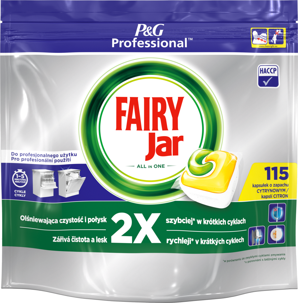 Kapsułki do zmywarek Fairy Jar All-in-one, 115 sztuk