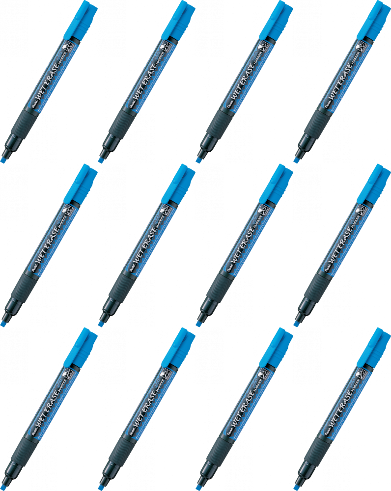 12x Marker kredowy Pentel SMW26 cienki, ścięta, 4.3mm, niebieski