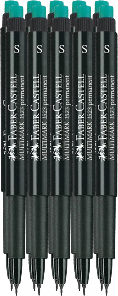 10x Foliopis Faber-Castell, okrągła, 0.4 mm (S), czarny