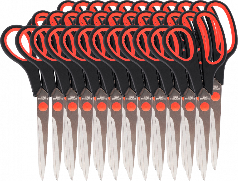 24x Nożyczki biurowe D.Rect SG -210, 21cm, czarny