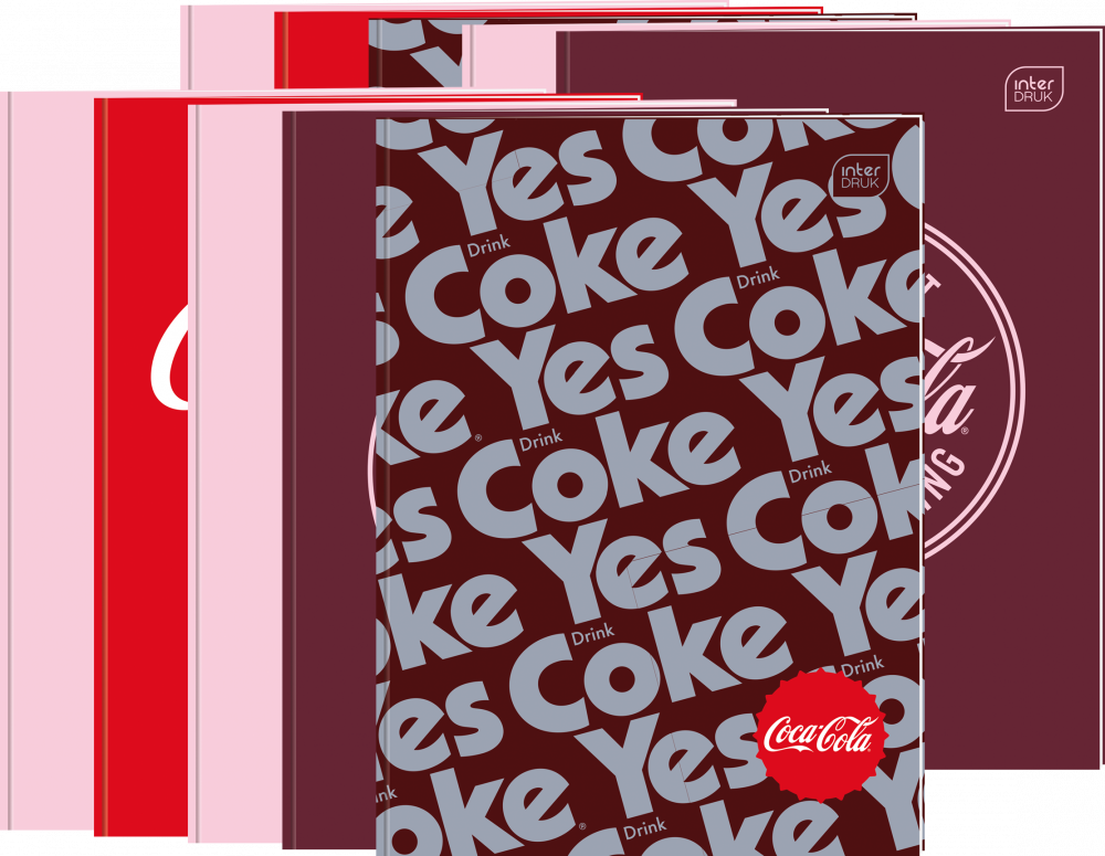 10x Zeszyt do słówek Interdruk Coca Cola, A6, 32 kartki, Hybrid, mix wzorów