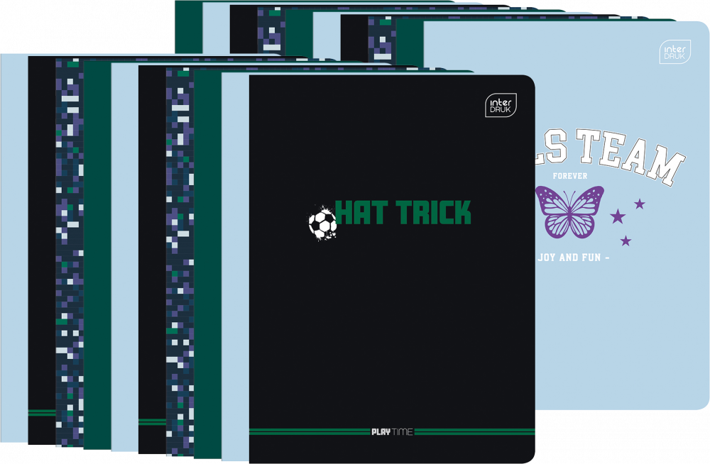 20x Zeszyt w linie Interdruk UV Mix 2, A5, 32 kartki, mix wzorów