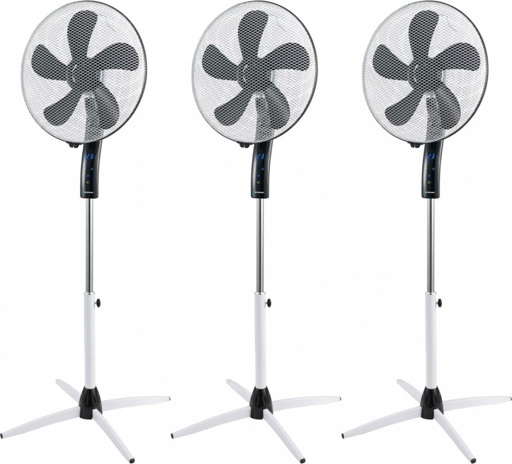 3x Wentylator stojący Blaupunkt ASF701, z wyświetlaczem, średnica 40cm, biało-czarny