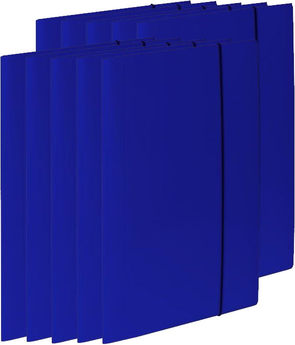 10x Teczka kartonowa z gumką VauPe Soft, A4, 450g/m2, 20mm, niebieski