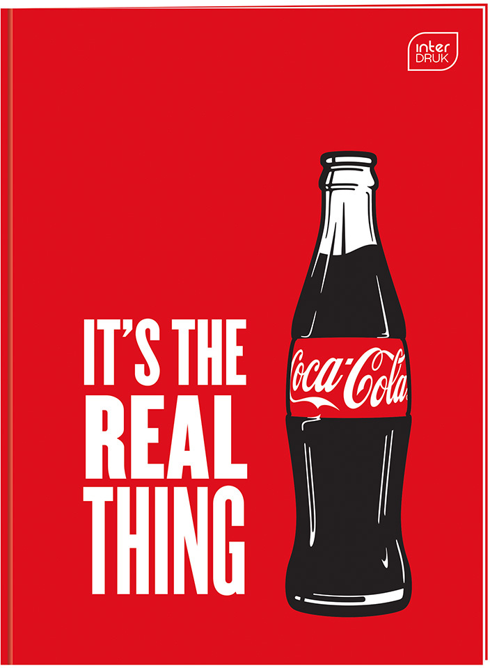 Zeszyt A4 Interdruk Coca Cola, w kratkę, 32 kartki, mix wzorów