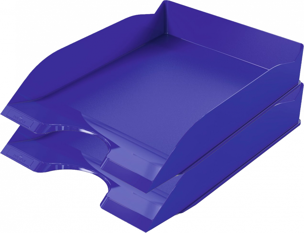 2x Półka na dokumenty Durable Basic, A4, plastikowa, niebieski