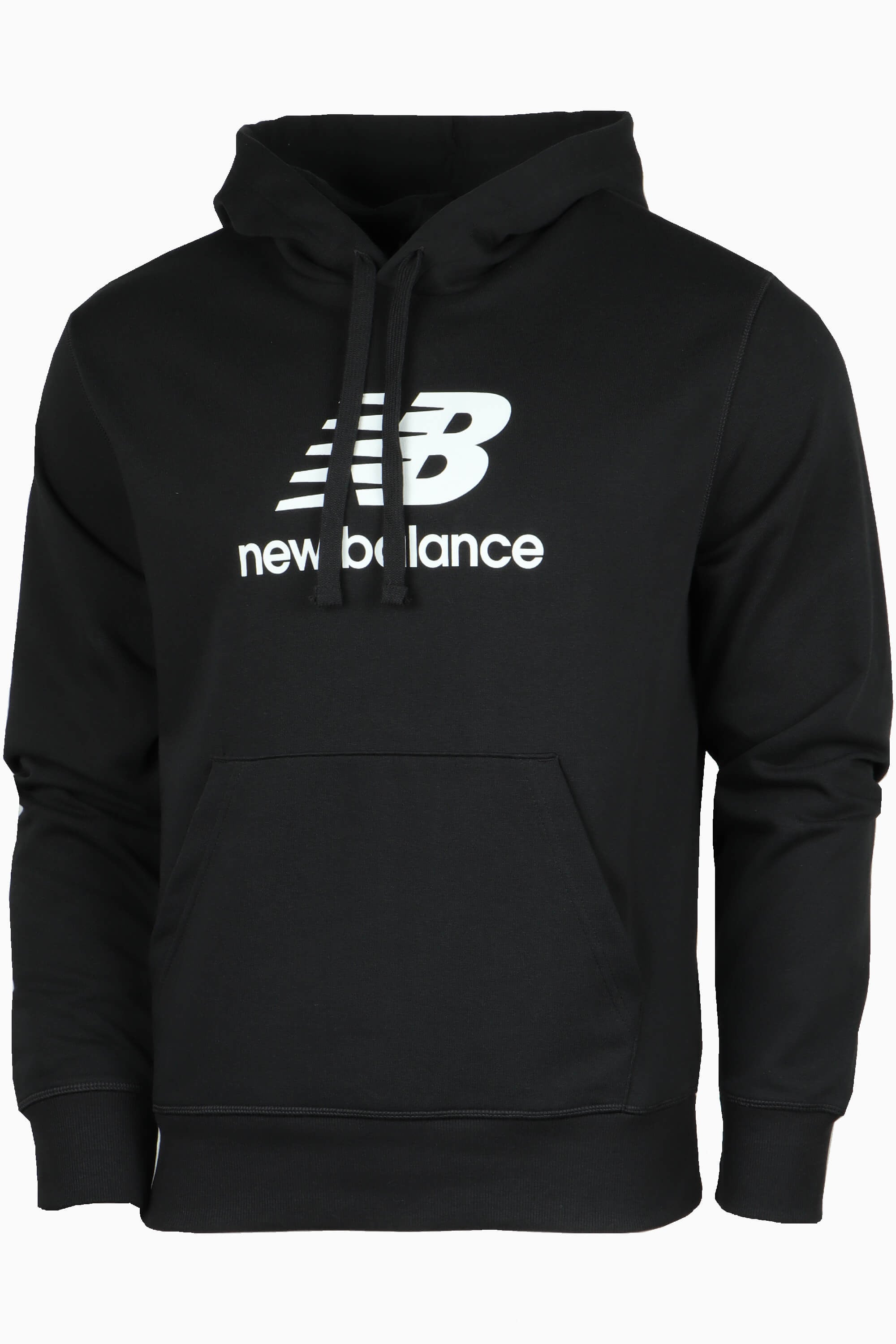 Bluza z kapturem New Balance Essentials Stacked - Czarny