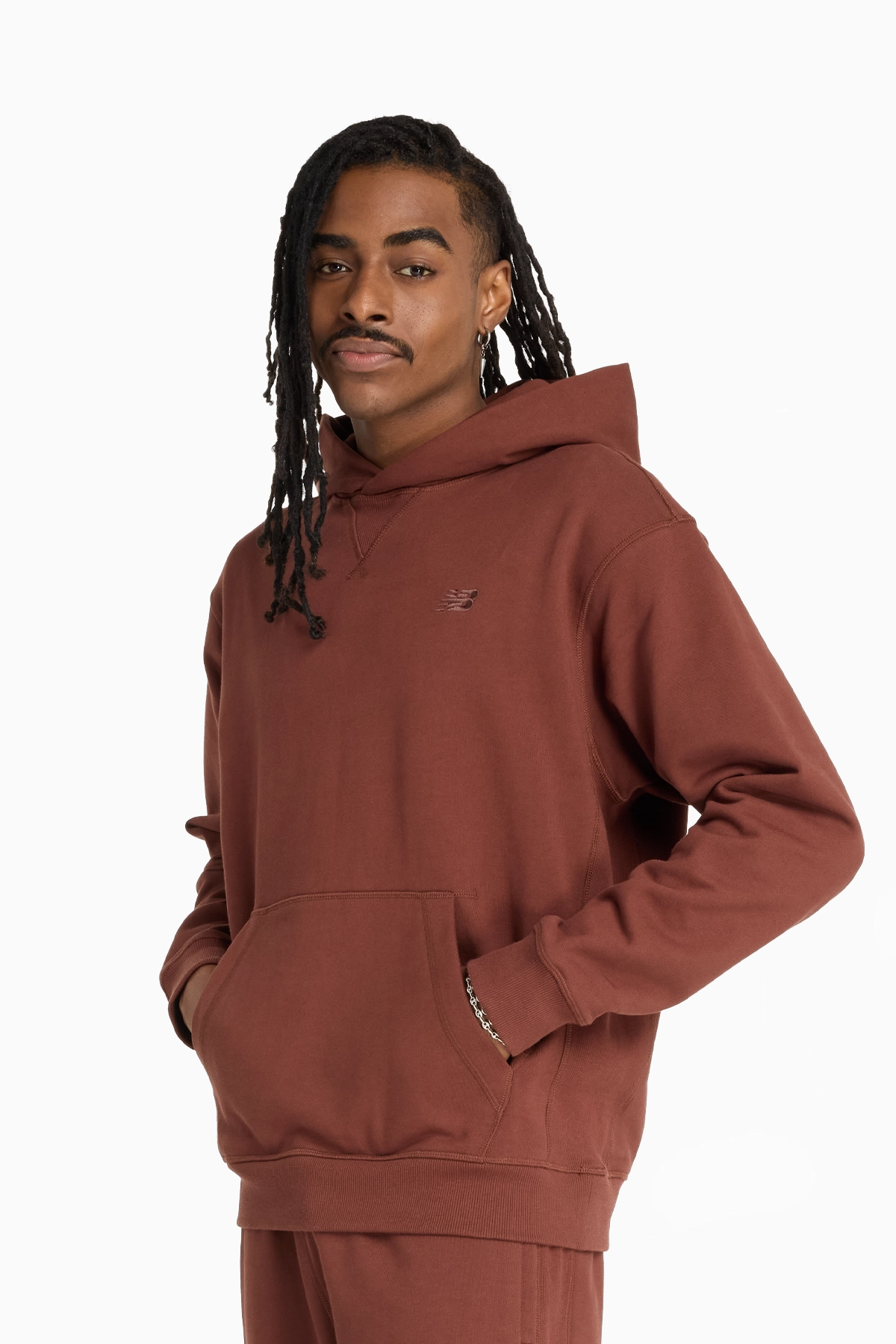 Bluza z kapturem New Balance Athletics - Brązowy