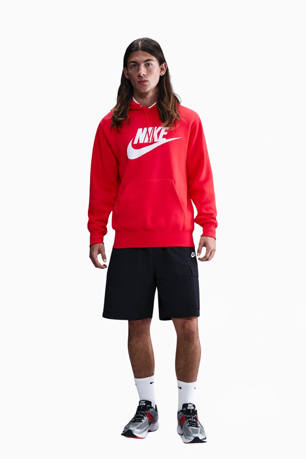 Bluza z kapturem Nike Club - Czerwony