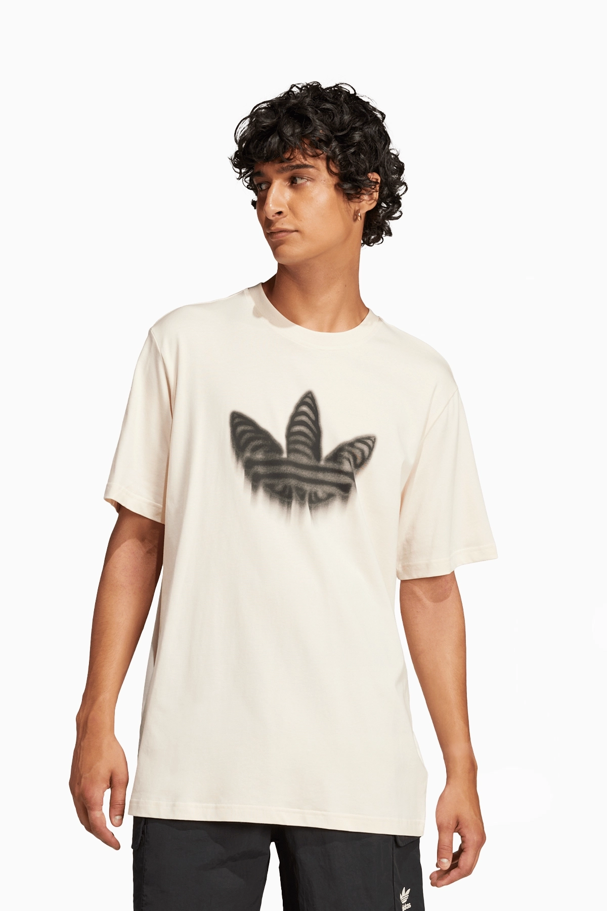 Koszulka adidas Skeleton Trefoil Tee - Beżowy