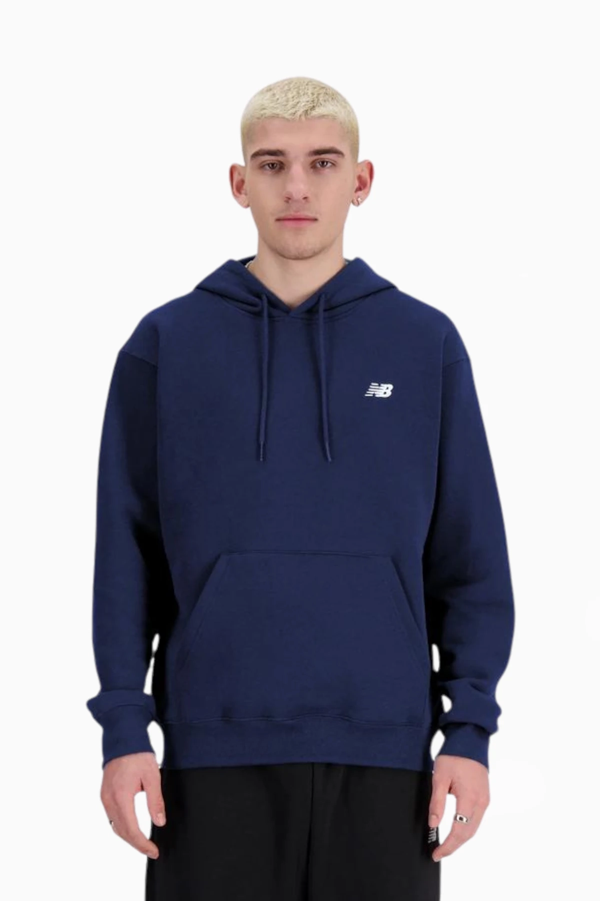 Bluza z kapturem New Balance Small Logo - Granatowy