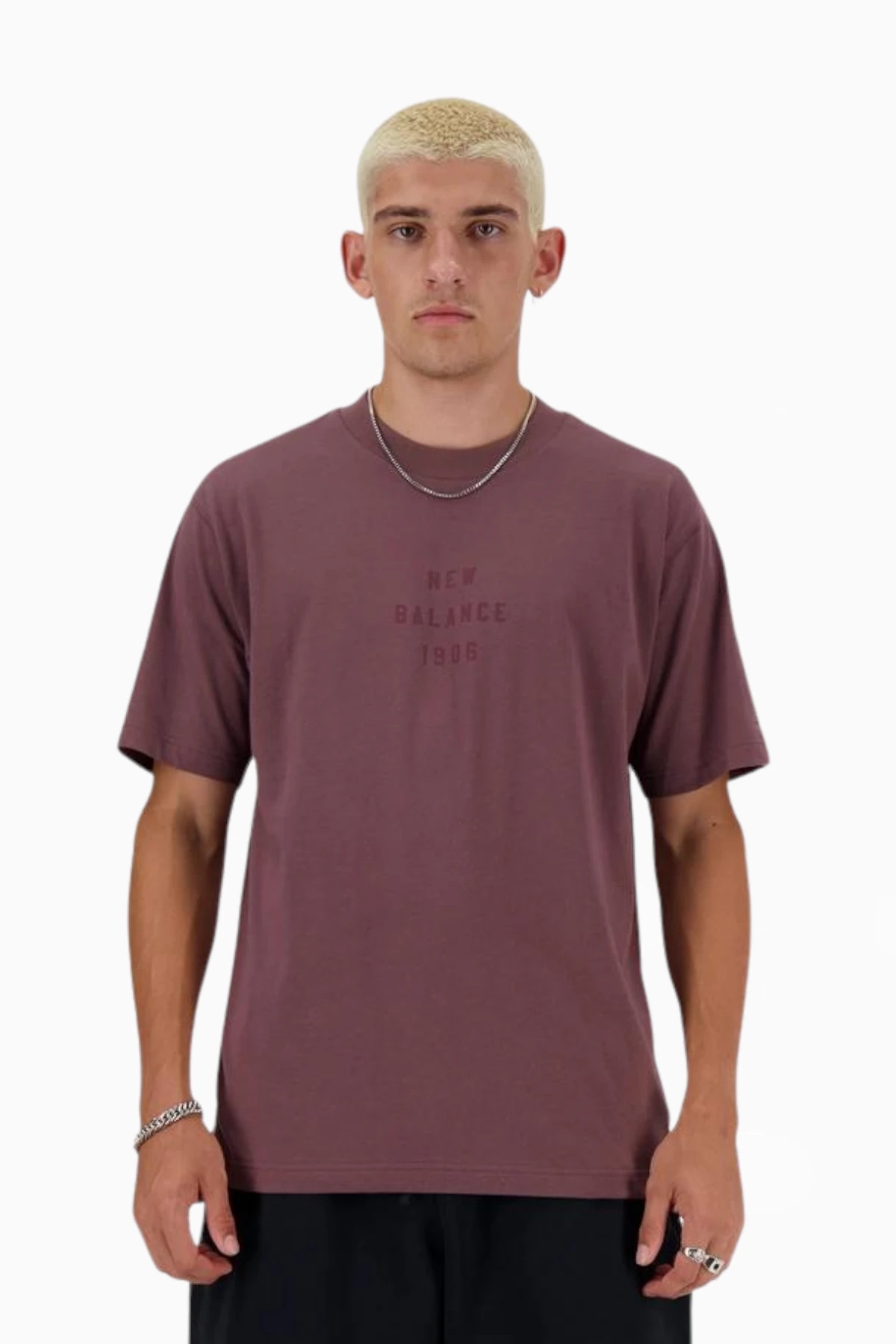 Koszulka New Balance Shifted Graphic - Bordowy