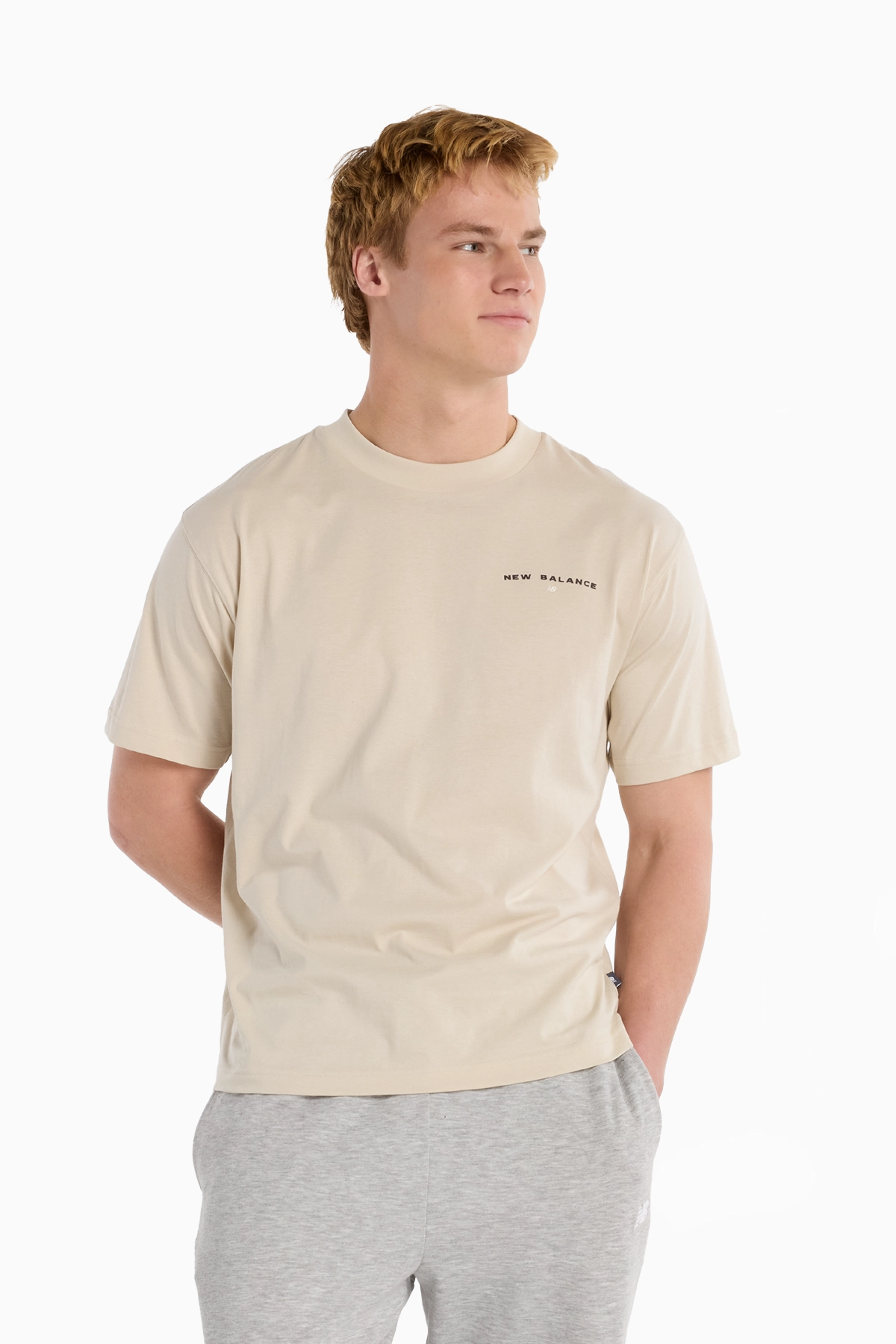 Koszulka New Balance Reimagined Graphic - Beżowy