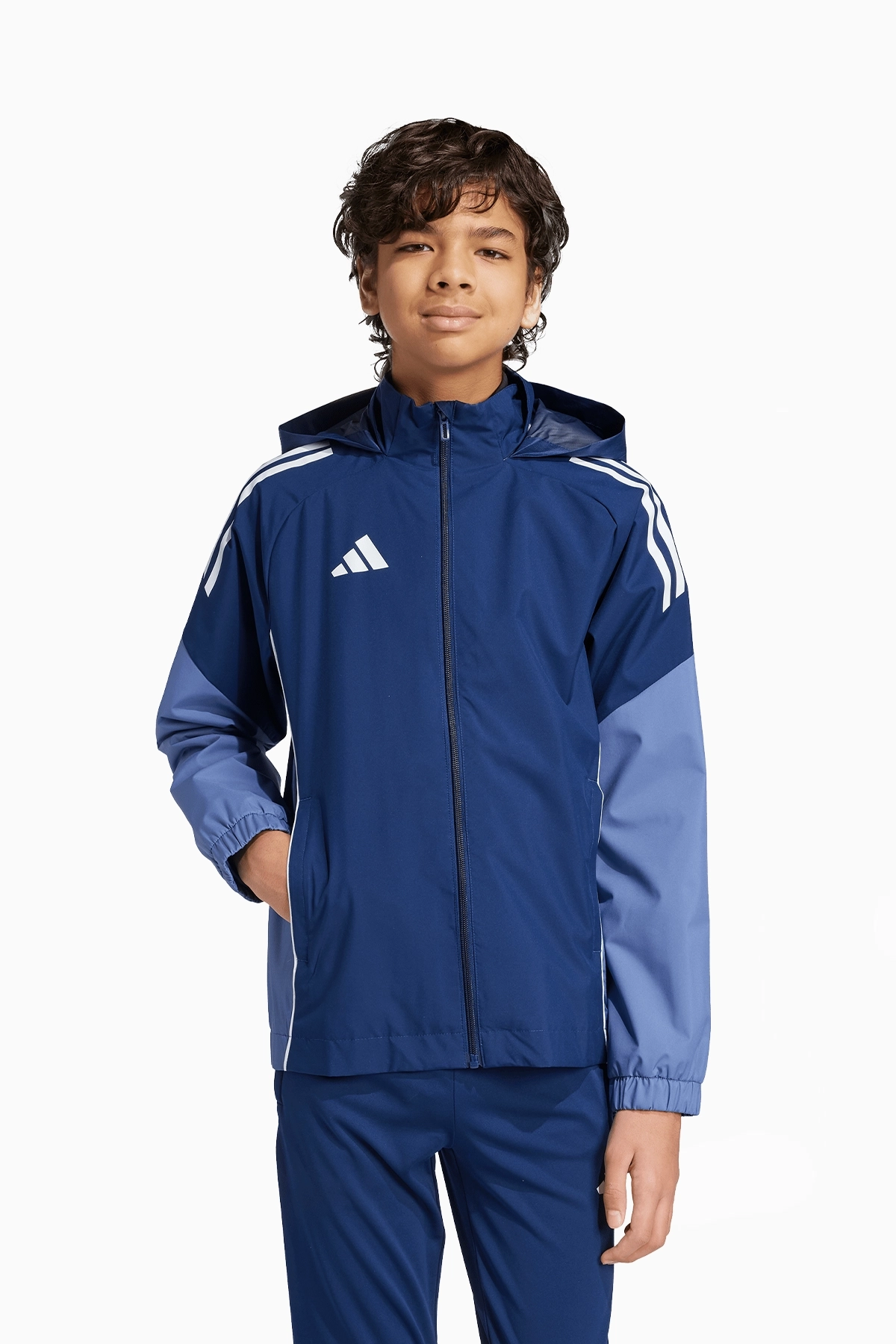 Kurtka adidas Tiro 25 Competiton Allweather Junior - Granatowy