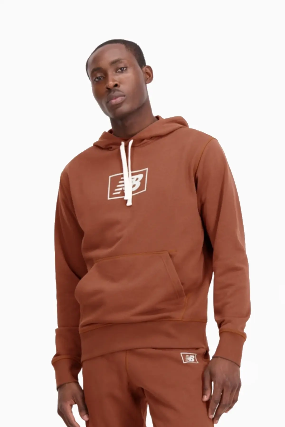 Bluza z kapturem New Balance Essentials - Brązowy