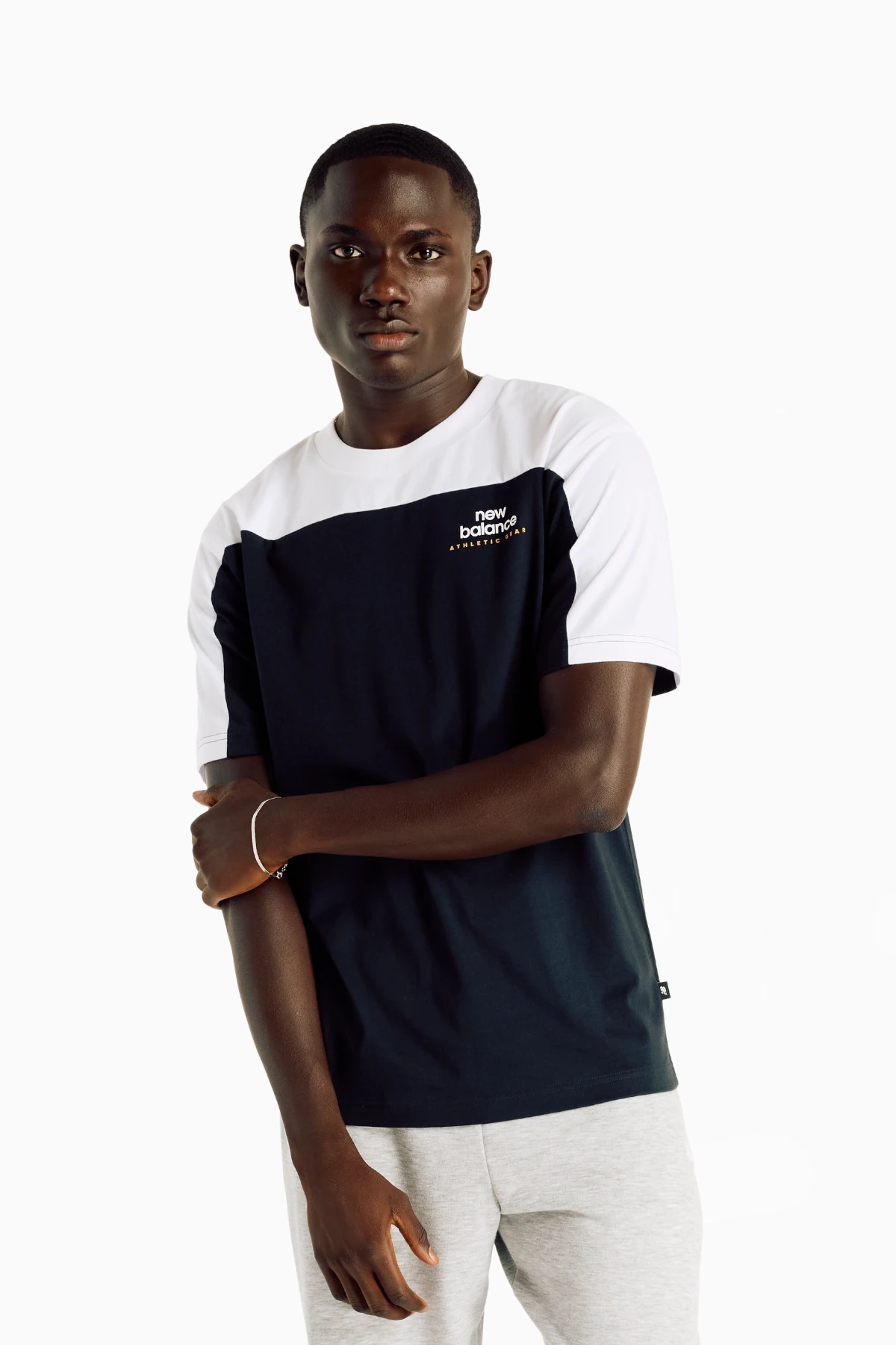 Koszulka New Balance Color Block - Czarny