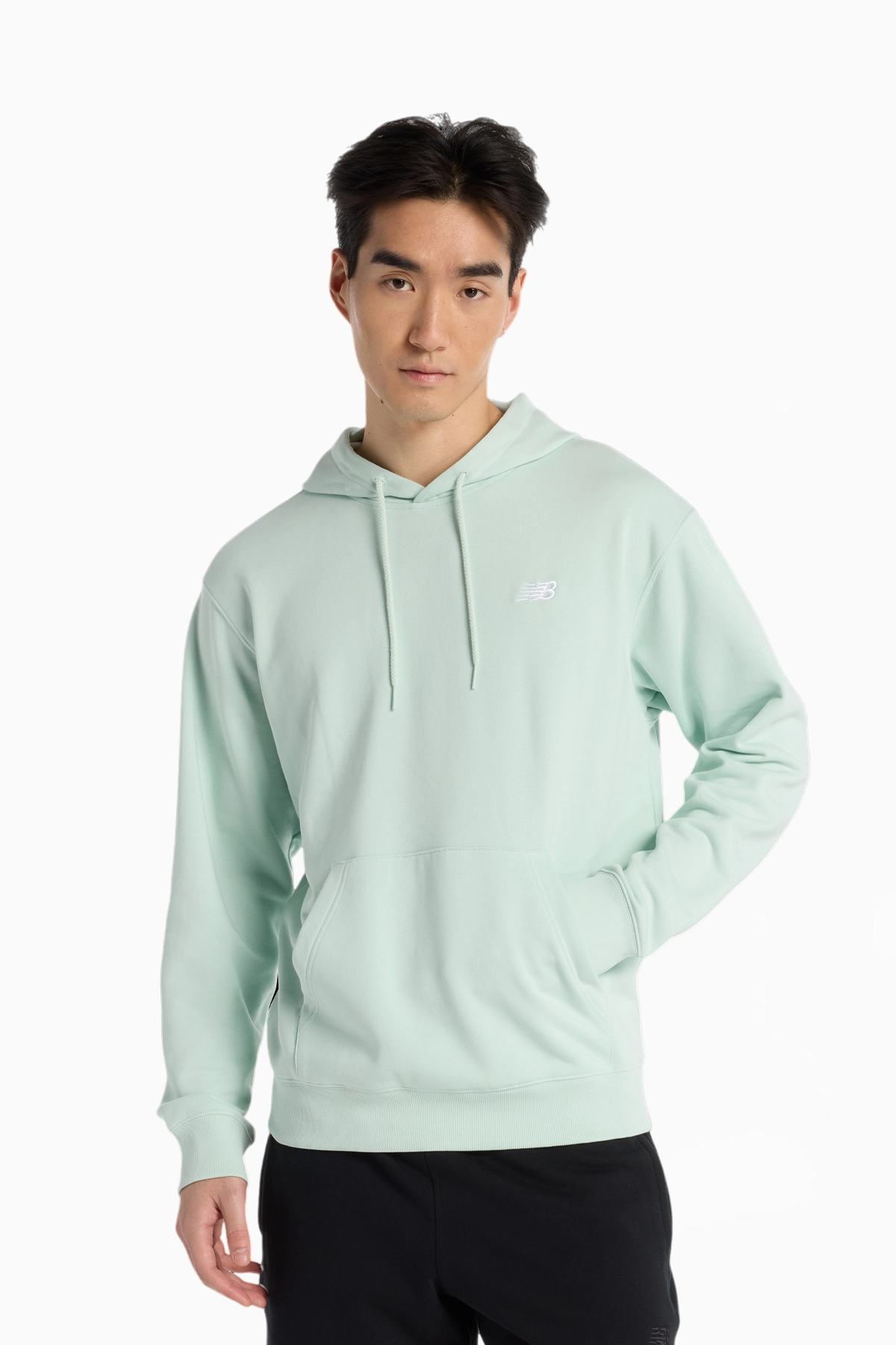 Bluza z kapturem New Balance Small Logo - Miętowy