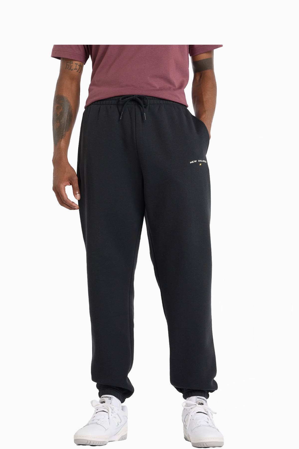 Spodnie New Balance Reimagined Fleece Graphic - Czarny