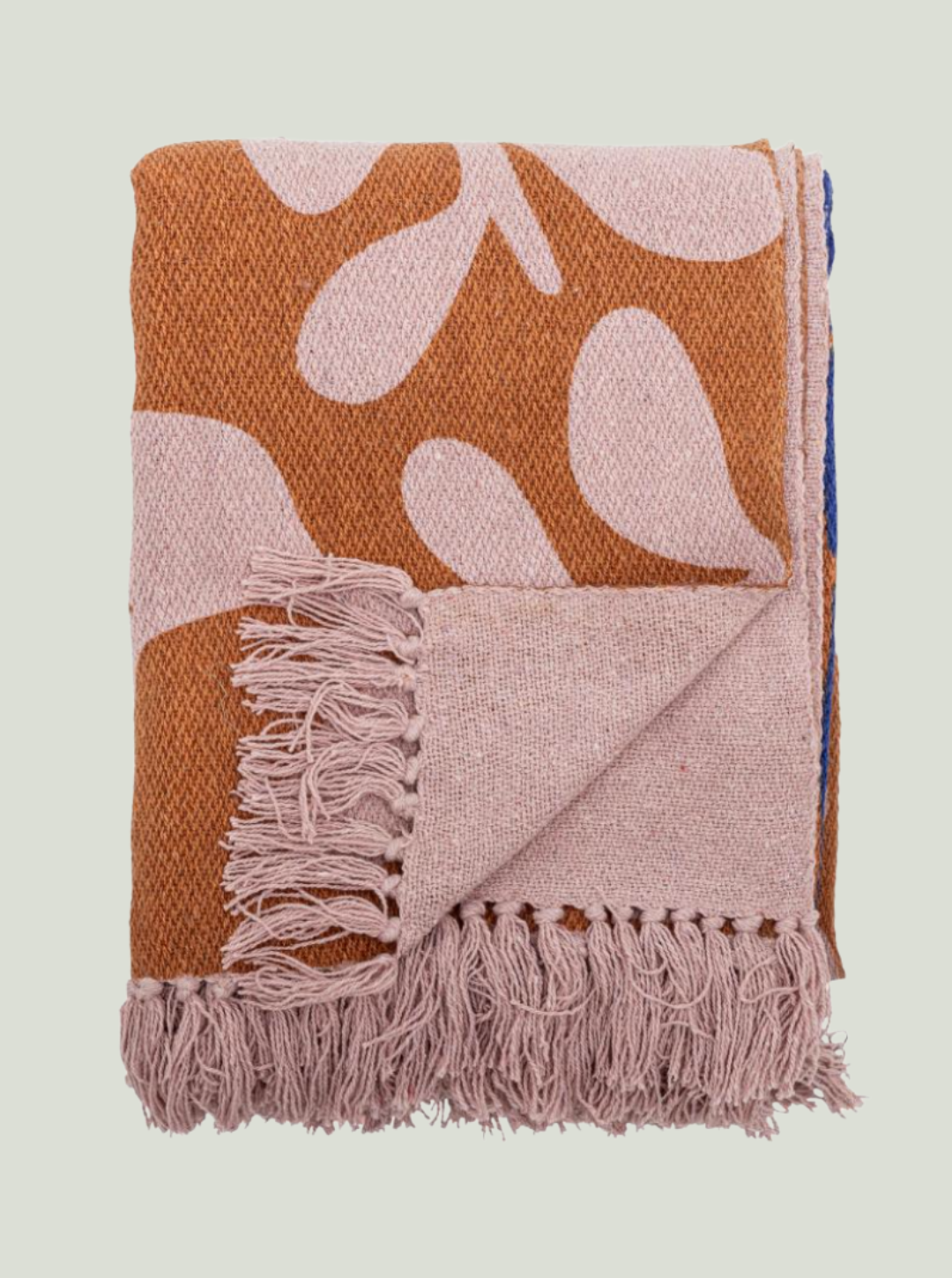 Narzuta Atle Throw, Brown, bawełna z recyklingu Bloomingville