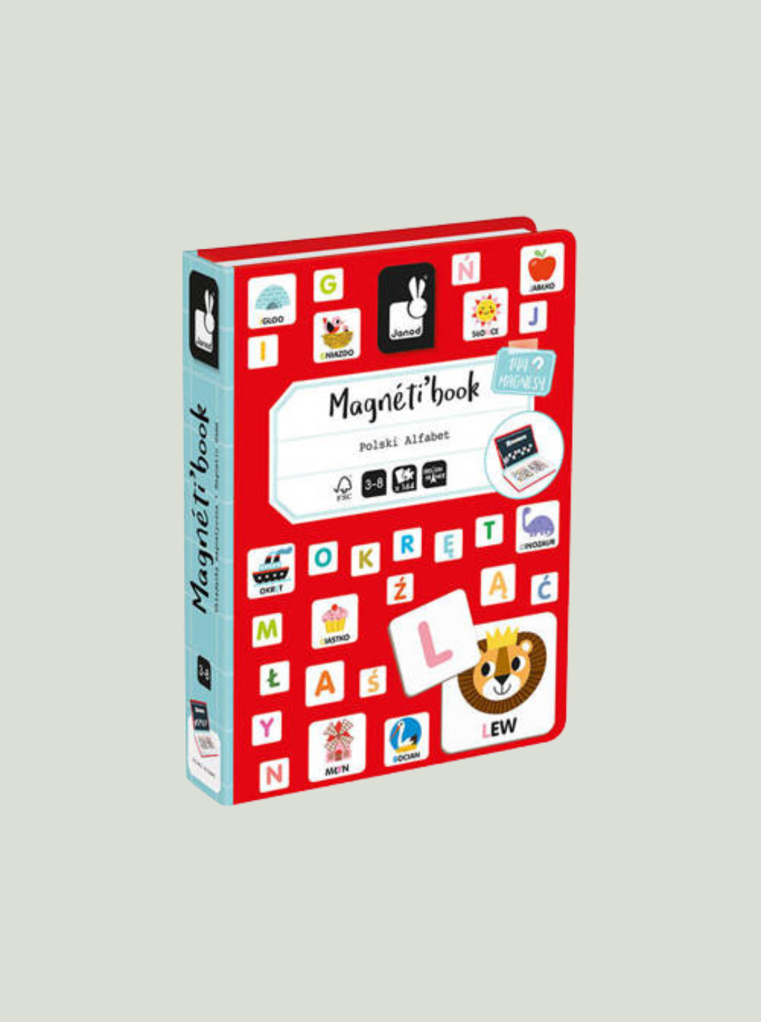 Magnetyczna układanka Polski Alfabet Magnetibook JANOD