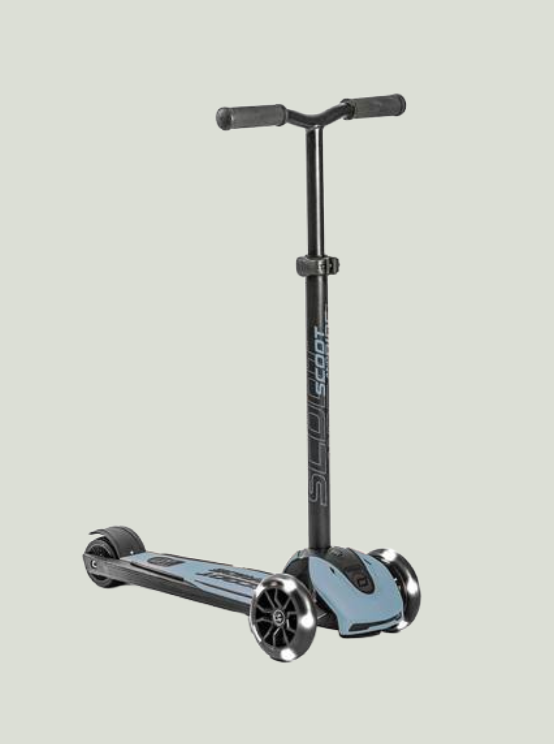 SCOOT & RIDE Highwaykick 5 LED Hulajnoga trójkołowa balansowa ze świecącymi kółkami 5+ Steel