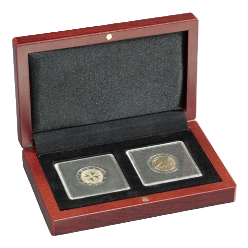 Etui drewniane Volterra na 2 monety - wysyłka 24 h!