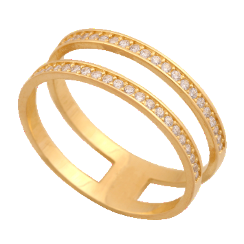 Pierścionek złoty podwójny r. 16 - wysyłka 24 h!