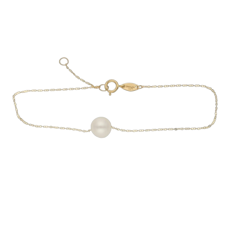 Bransoletka złota 19 cm z perłą - wysyłka 24 h!