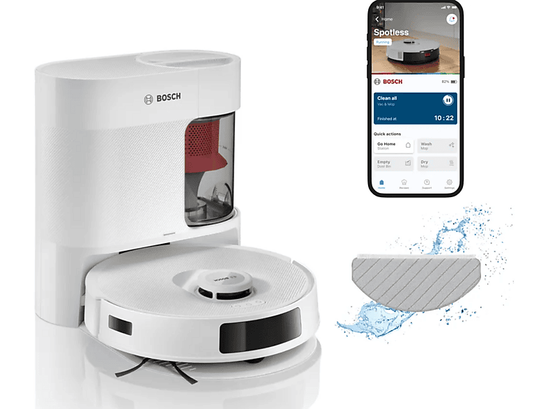 Robot odkurzająco-mopujący BOSCH BCRD1W Biały