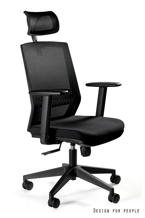 ESTA fotel biurowy czarny siatka i tkanina