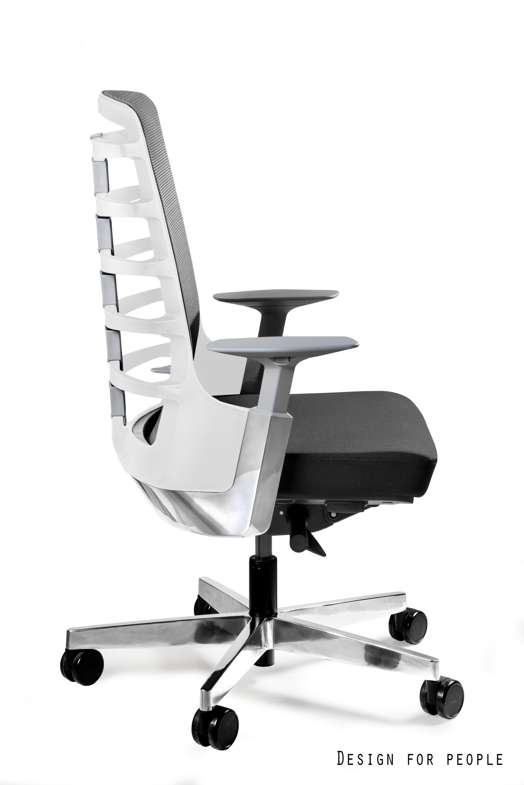 SPINELLY M fotel biurowy biały, siatka/tkanina lub skóra naturalna