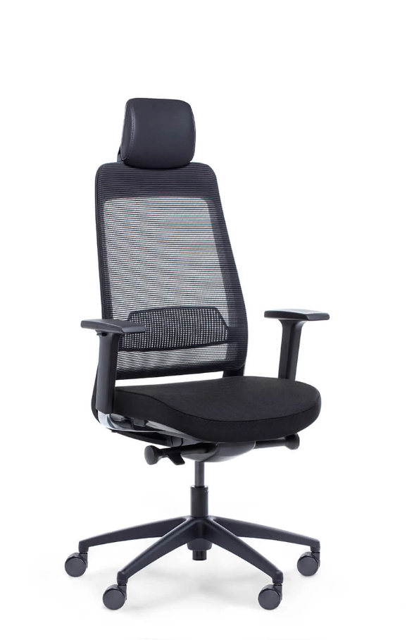 SHINE fotel biurowy czarny, siatka/tkanina