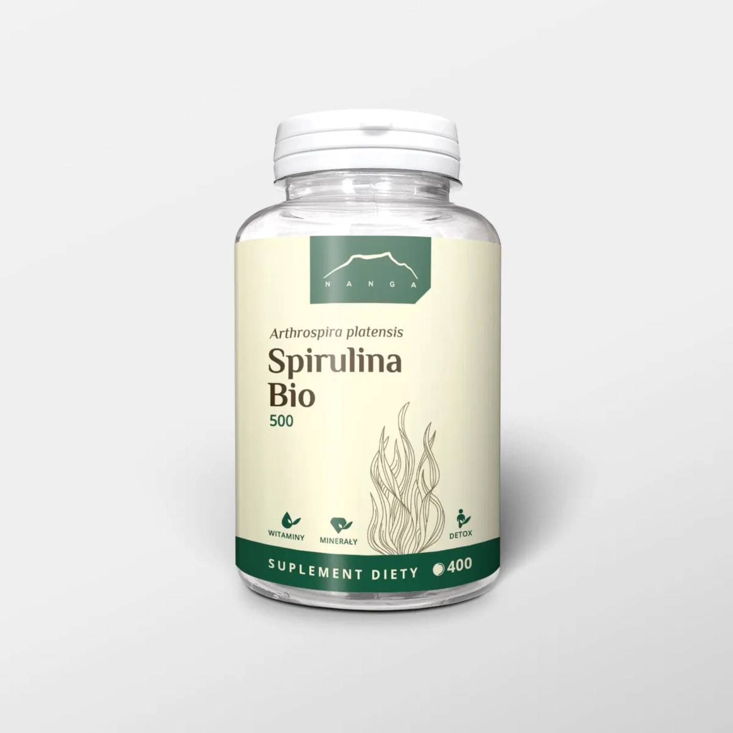 Nanga spirulina bio 500 mg, 400 tabletek