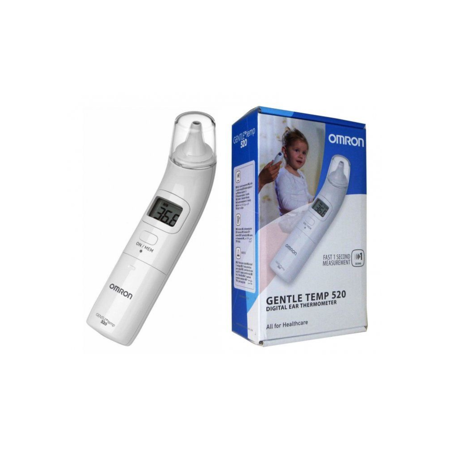 Omron - termometr cyfrowy do ucha gentle temp 520, 1 sztuka