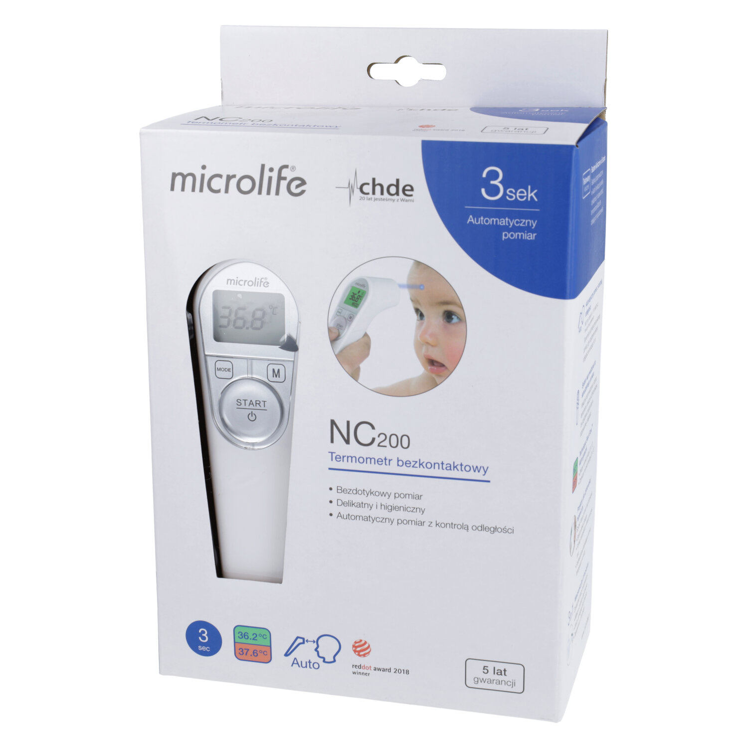 Microlife - termometr bezkontaktowy nc 200, 1 sztuka