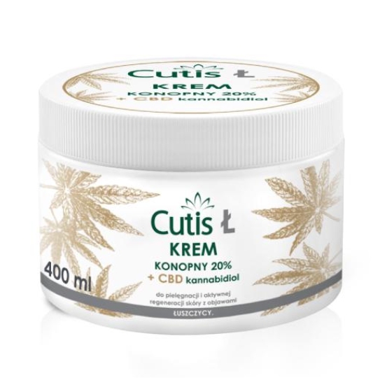Cutis ł - łuszczyca krem konopny 20% + cbd, 400 ml