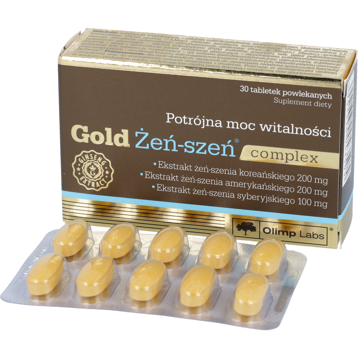 Olimp gold żeń-szeń complex, 30 tabletek