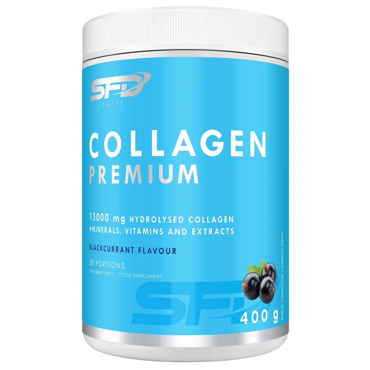 Sfd collagen premium, smak czarna porzeczka, 400 g