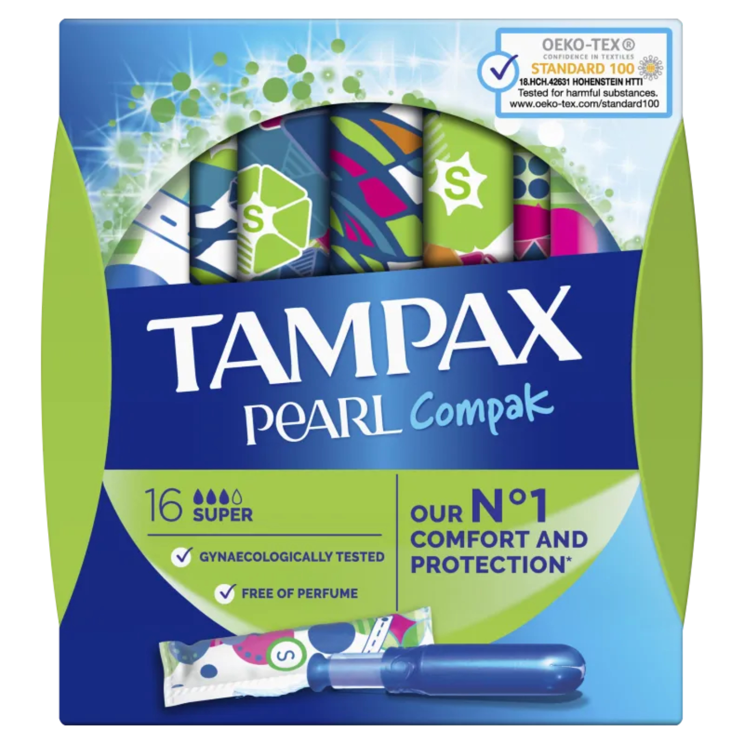 Tampax - compak pearl super, tampony z aplikatorem, 16 sztuk