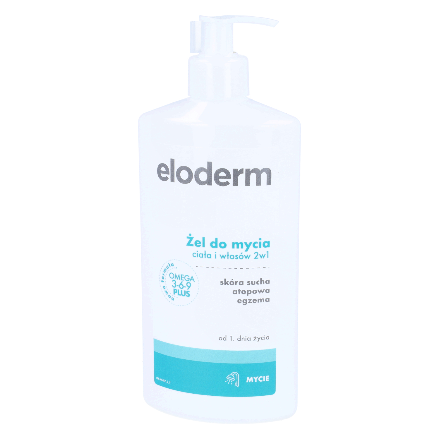 Eloderm - żel do mycia ciała i włosów 2w1, skóra sucha, atopowa, egzema, 400 ml