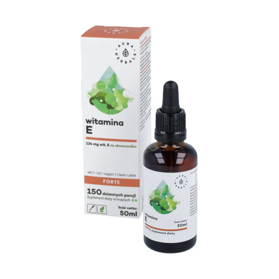 Aura herbals witamina e forte mct - oil krople, 50 ml